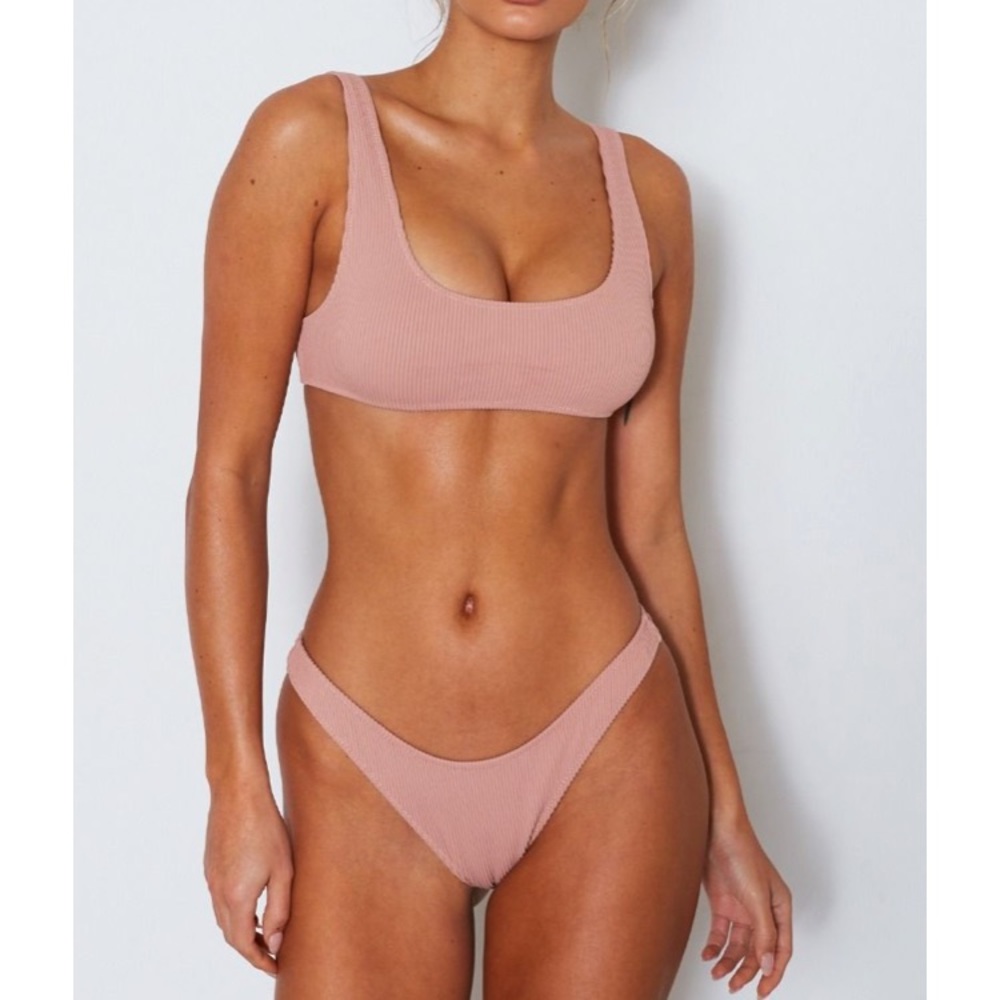 White fox swim Tuscany ribbed medium